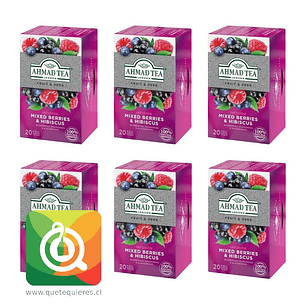 Ahmad Infusión Mix Berries Frutos Rojos Hibisco Pack 6 