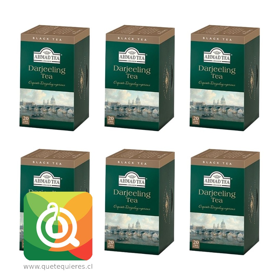 Té Negro Ahmad Darjeeling 20 bolsitas Pack 6  1