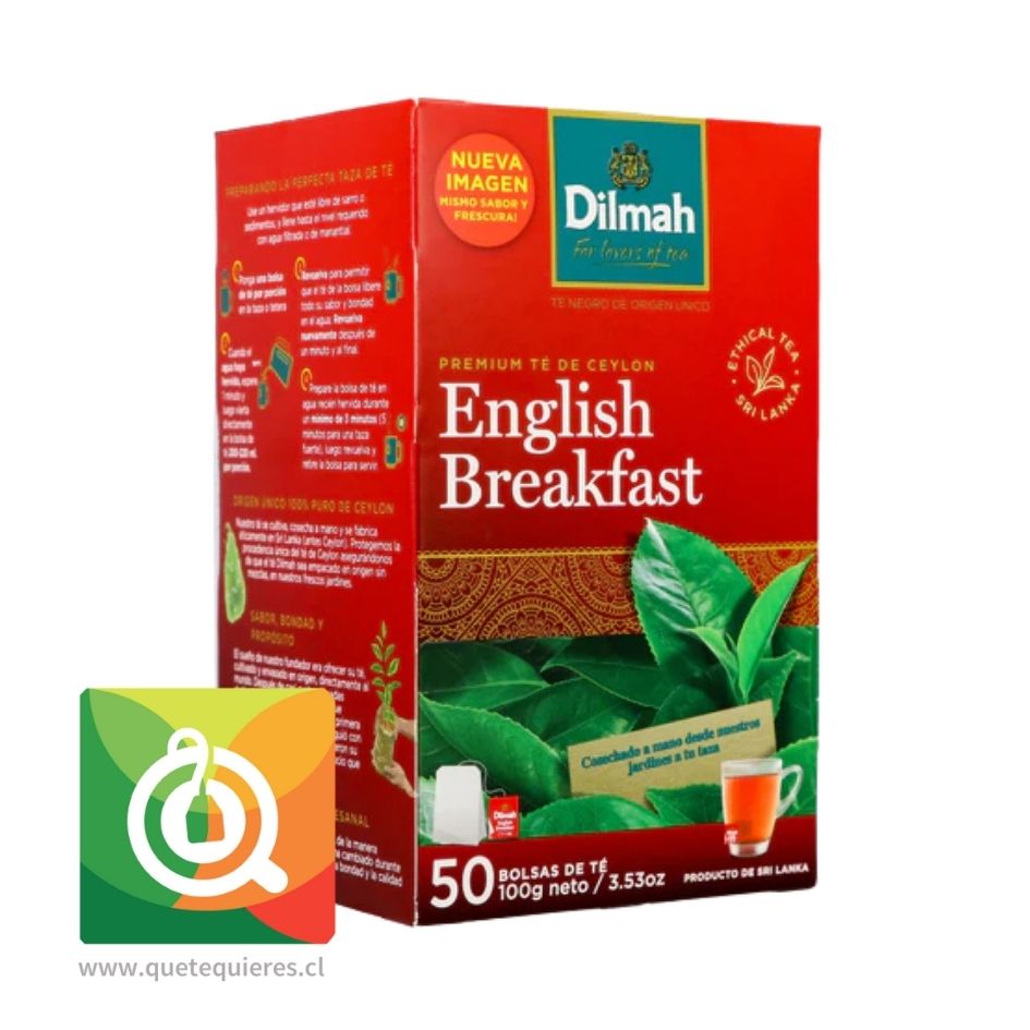 Dilmah Té Negro English Breakfast 50 bolsitas 1