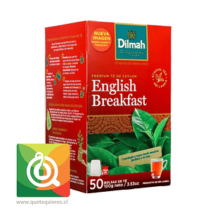 Dilmah Té Negro English Breakfast 50 bolsitas