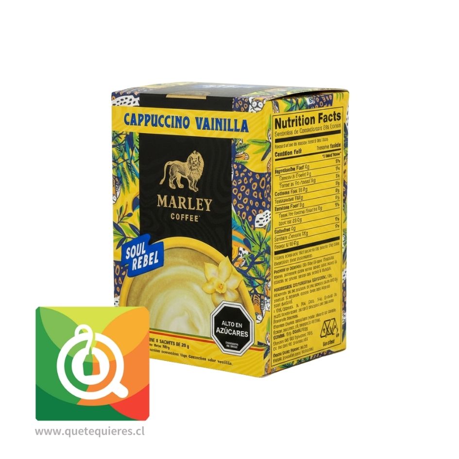 Marley Coffee Café Cappuccino Instantáneo Sabor Vainilla  1