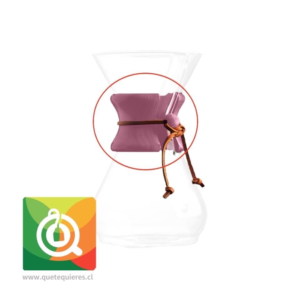 Chemex Collar de Madera y Cuero Pink 1