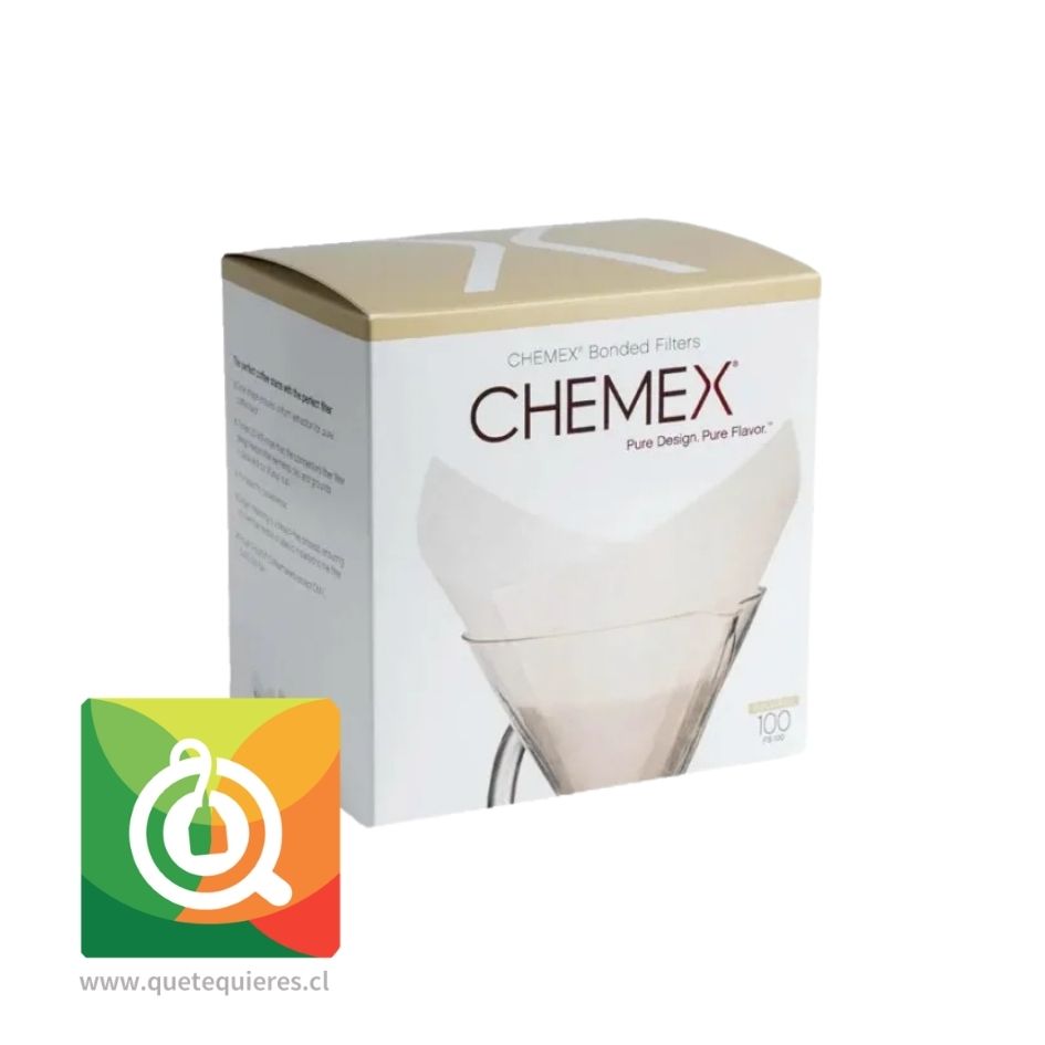 Chemex Filtro Cuadrado Blanco 6/10 Cup (100 unid) 1