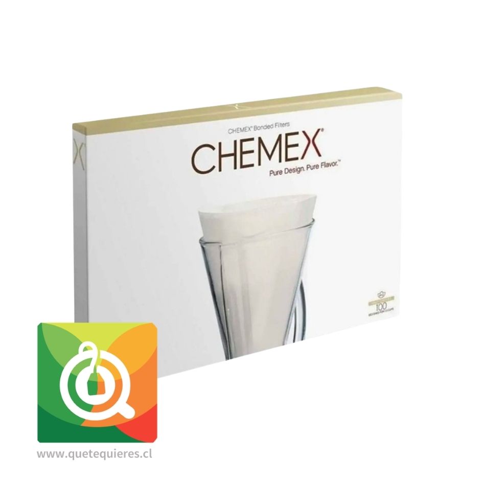 Chemex Filtro Media Luna Blanco 3 Cup (100 unid) 1