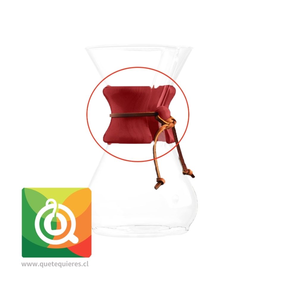 Chemex Collar de Madera y Cuero Roja 1
