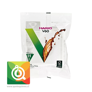 Hario Filtro de Papel V60-01 Blanco (100 unid)