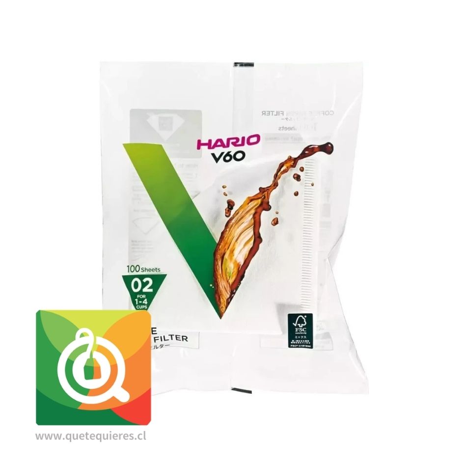Hario Filtro de Papel V60-02 Blanco (100 unid) 1