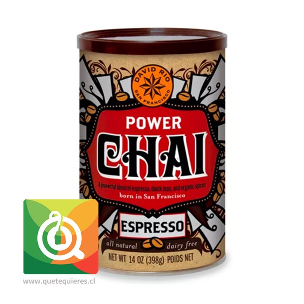 David Rio Té Negro Chai Instantáneo con Café - Power Chai Espresso 1