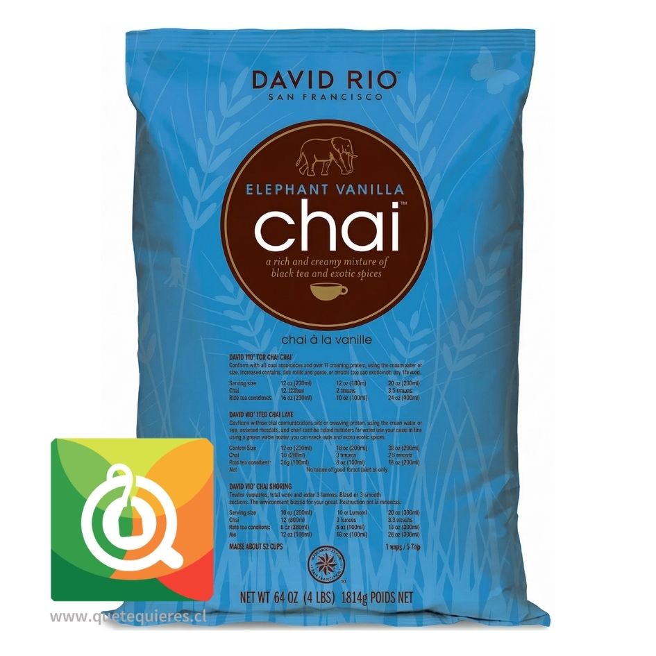 David Rio Té Negro Chai Instantáneo con Vainilla - Elephant Vanilla 1,8 Kg 1