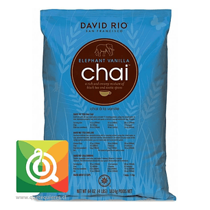 David Rio Té Negro Chai Instantáneo con Vainilla - Elephant Vanilla 1,8 Kg