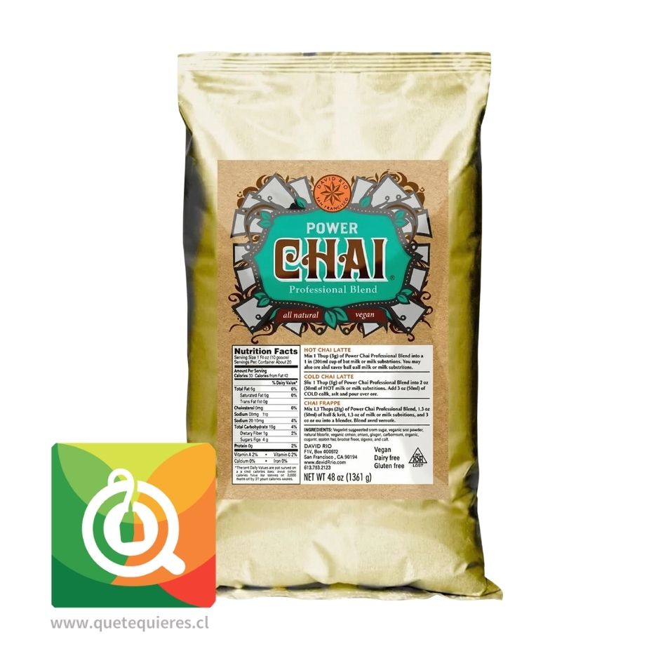 David Rio Té Negro Chai Instantáneo con Matcha - Power Chai Matcha 1,3 Kg 1
