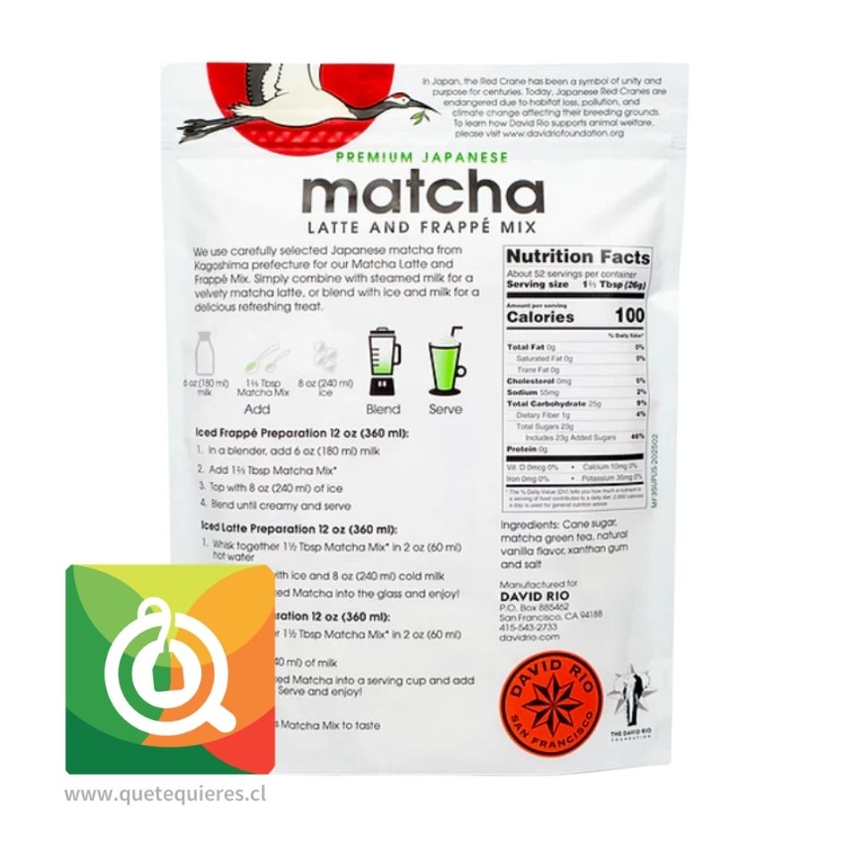 David Rio Matcha Latte Y Frappe 1,3 Kg 2