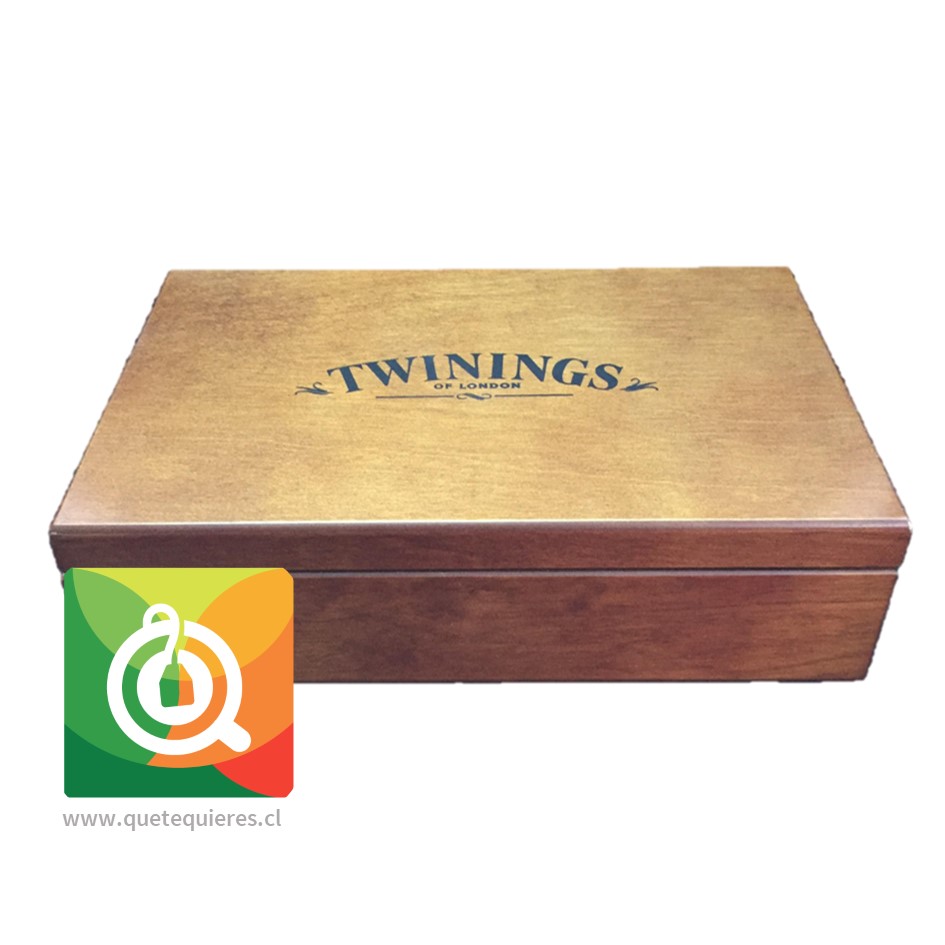 Caja para té elaborada en madera con 6 divisiones Natural