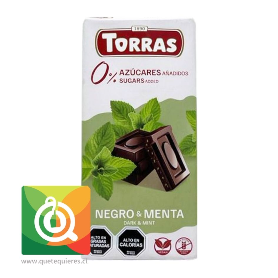 Torras Chocolate Negro Sin Azúcar con Menta 1