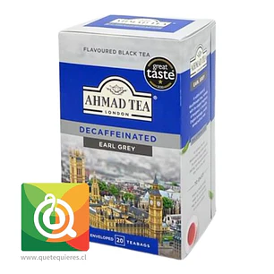 Ahmad Té Negro Earl Grey Descafeinado 20 Bolsitas