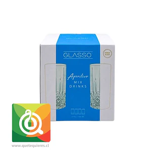 Glasso Set 4 Vasos Mix Drinks Vintage 
