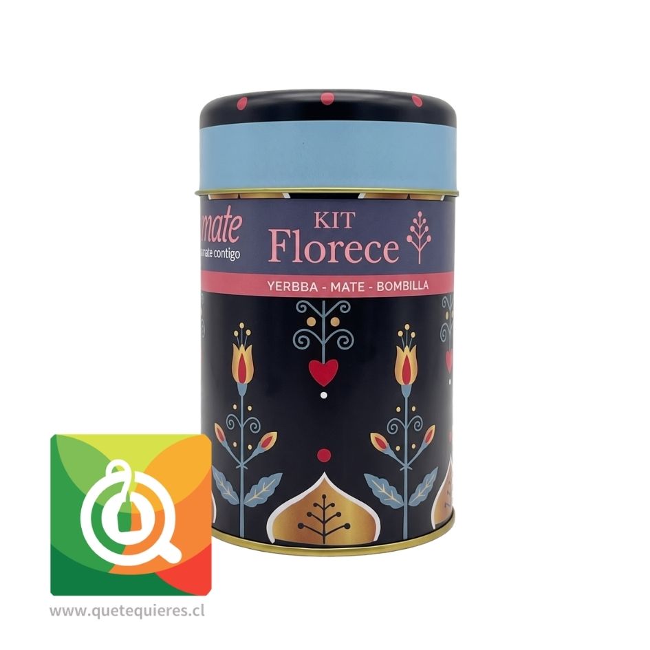 Anymate Pack Yerbatero + Mate Lindo Kit Florece Elegante 2