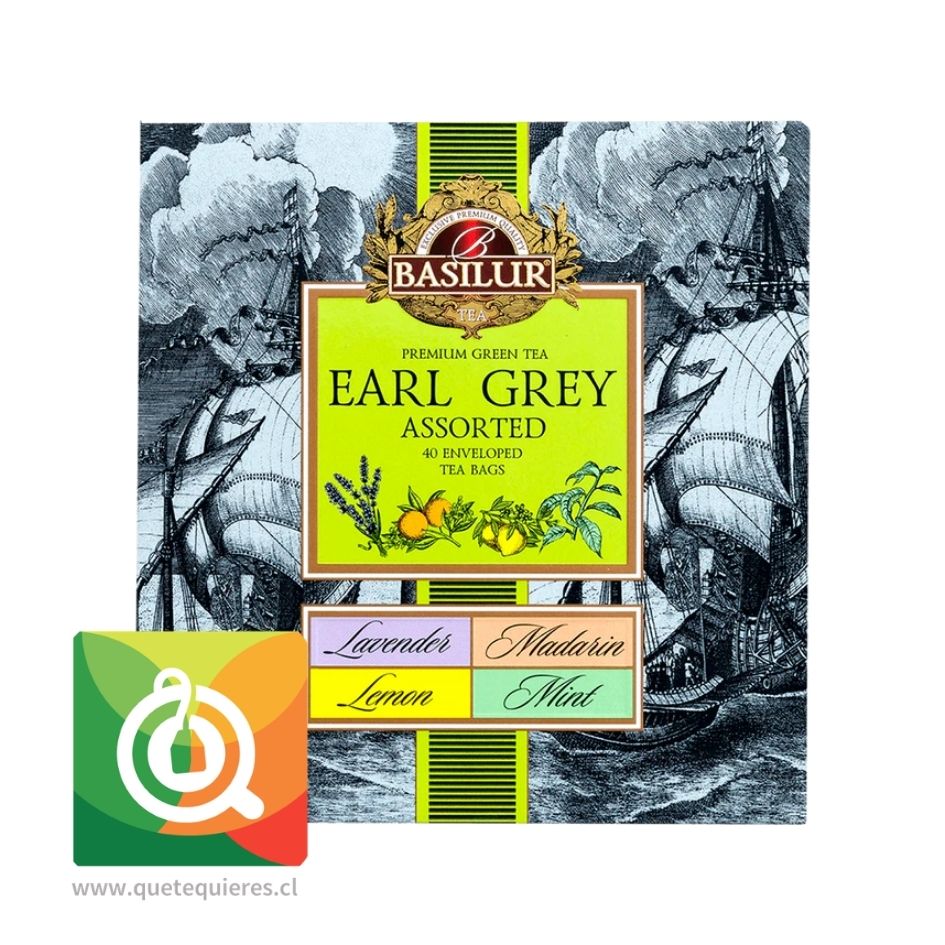 Basilur Assorted Té Verde Earl Grey 40 Bolsitas 3