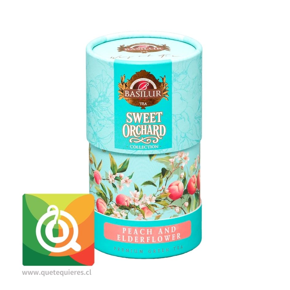 Basilur Té Verde con Durazno y Elderflower - Sweet Orchard Peach Elderflower 1
