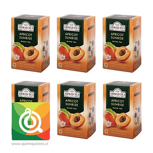 Ahmad Té Negro Damasco - Apricot Sunrise Pack 6 