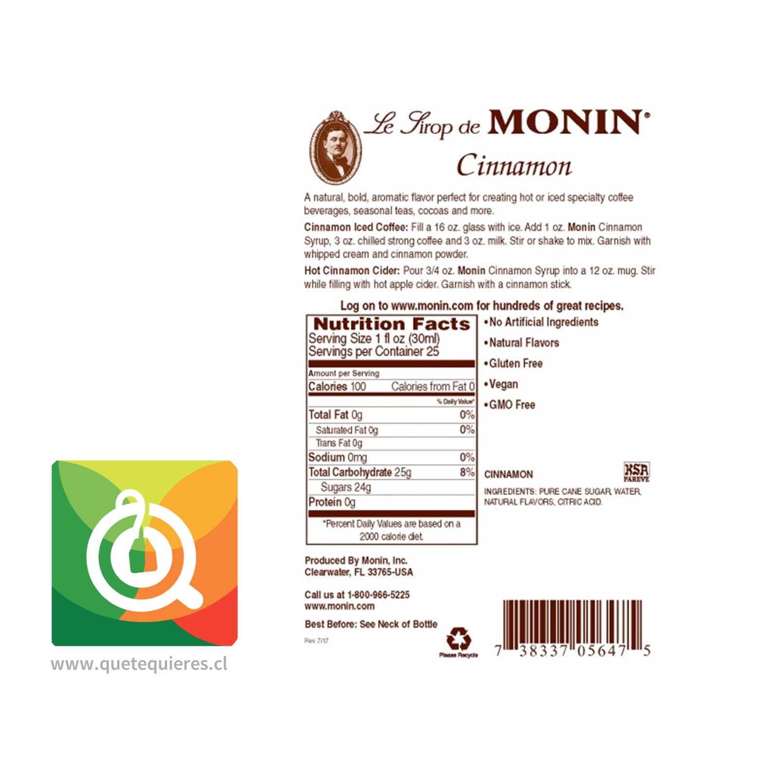 Monin Syrup Canela- Image 2