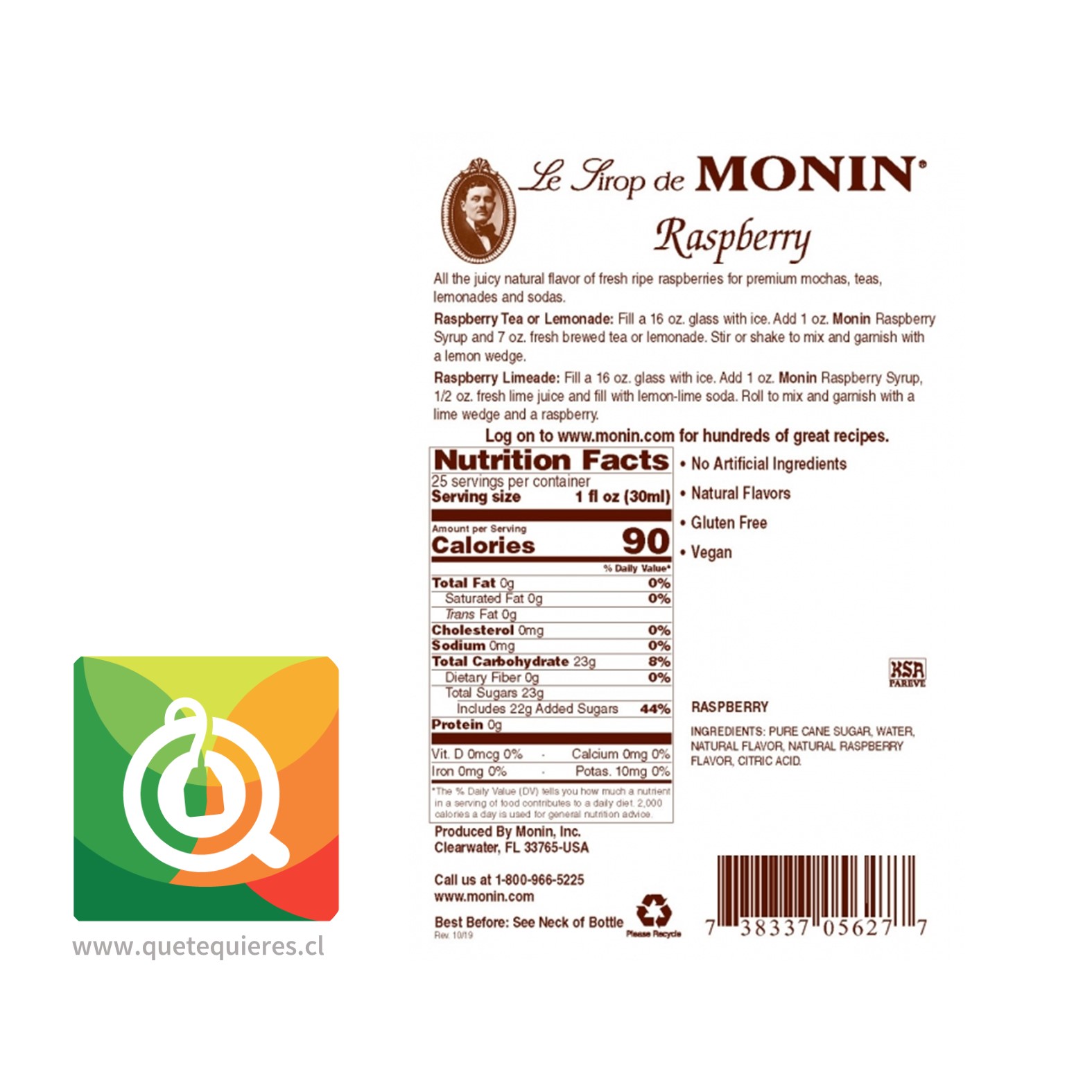 Monin Syrup Frambuesa- Image 2