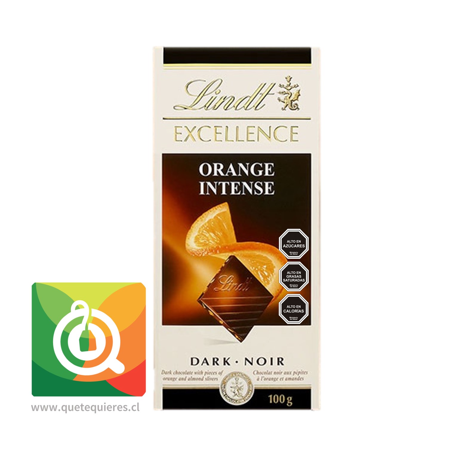 Lindt Chocolate Barra Excellence Intenso Naranja 100 gr | Qué Té Quieres
