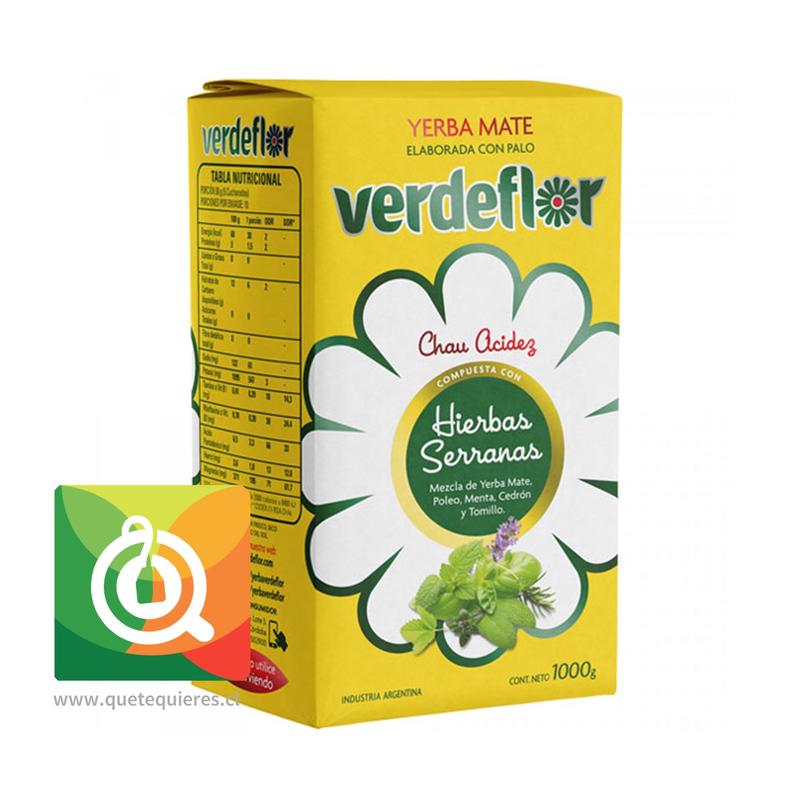 Verdeflor Yerba Mate Hierbas Serranas 1 kg