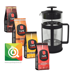 Pack Degustación Café Caribe + Prensa Francesa Glasso 