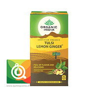 Organic India Tulsi Lemon Ginger- Infusión Orgánica Tulsi, Limón y Jengibre