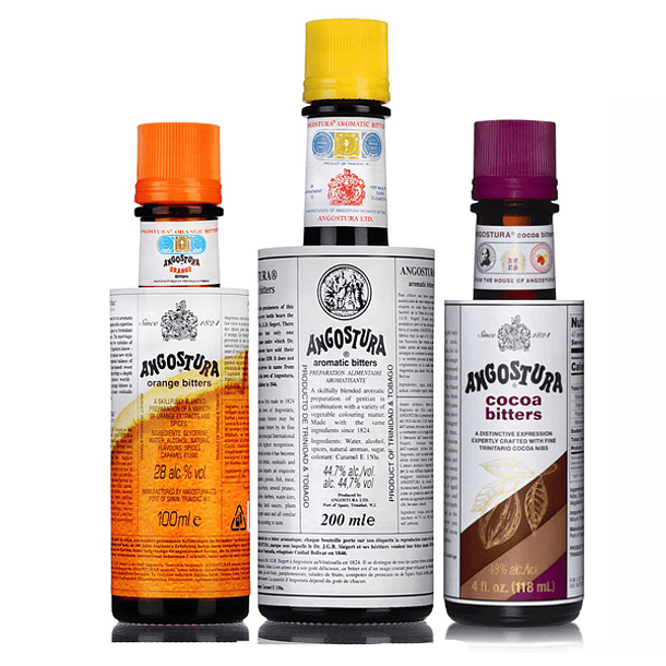 Bitters de Angostura TRIO - Aromático, Naranja, Cacao