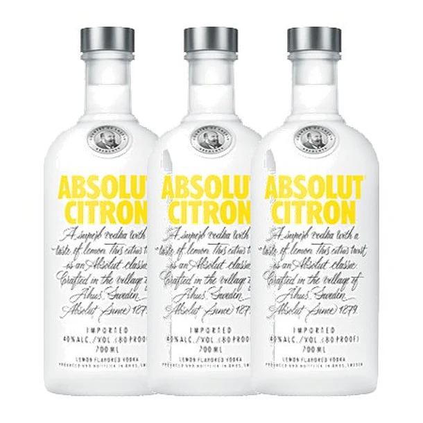 ABSOLUT CITRON - VODKA COM SABOR A LIMÃO - vol.40% - 70cl 3