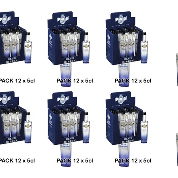 Gin Blue Ribbon x 12 Miniaturas 5cl 4