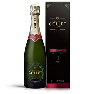 Champagne Collet Brut Art Deco Premier Cru - 75cl Gift Set