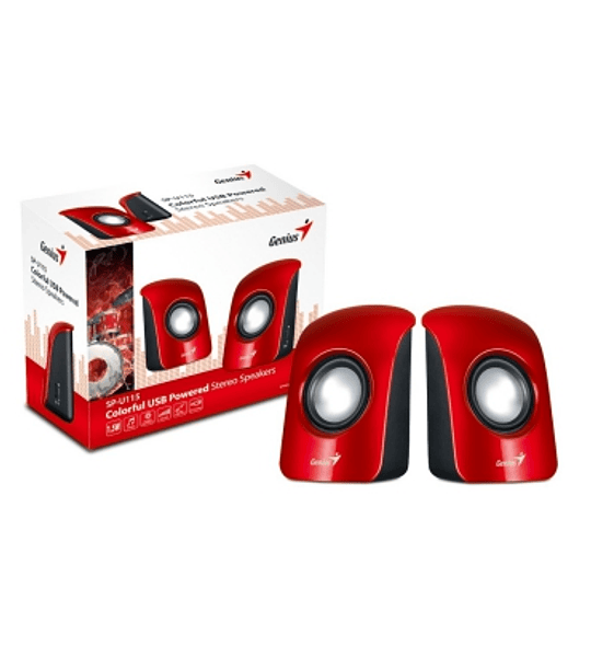 PARLANTES GENIUS SP-U115 USB RED