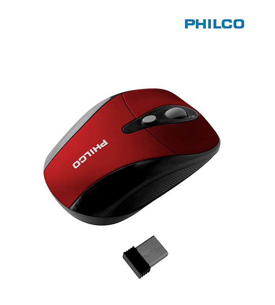MOUSE WIREL PHILCO USB 245WR RED