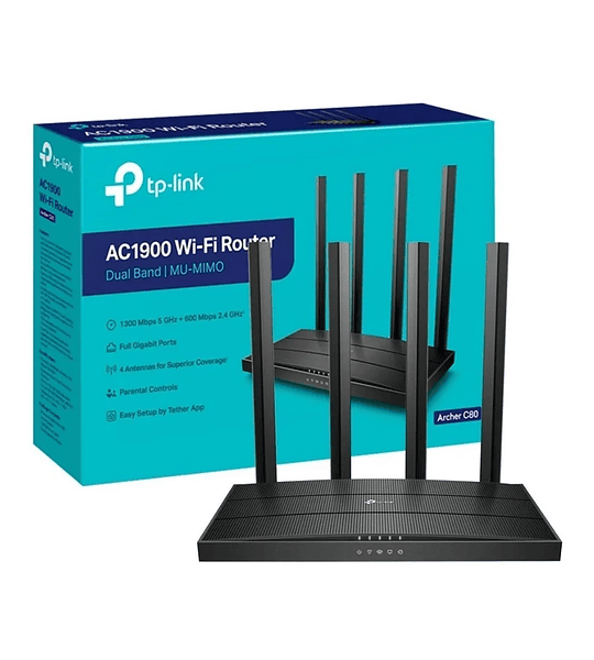 ROUTER TP-LINK Archer C80 dual band ac1900Wifi-Router 