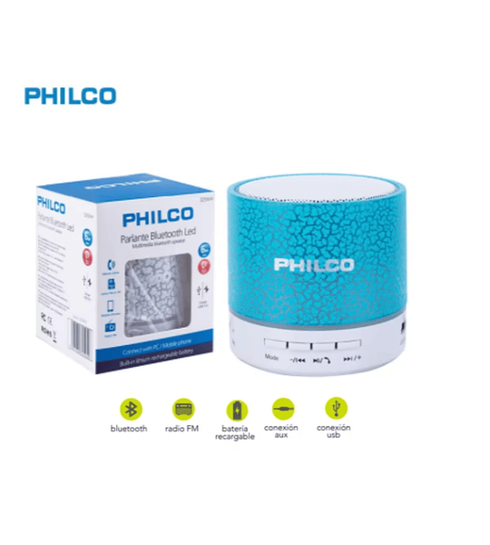 PARLANTES WLESS BT PHILCO 325BL LED 