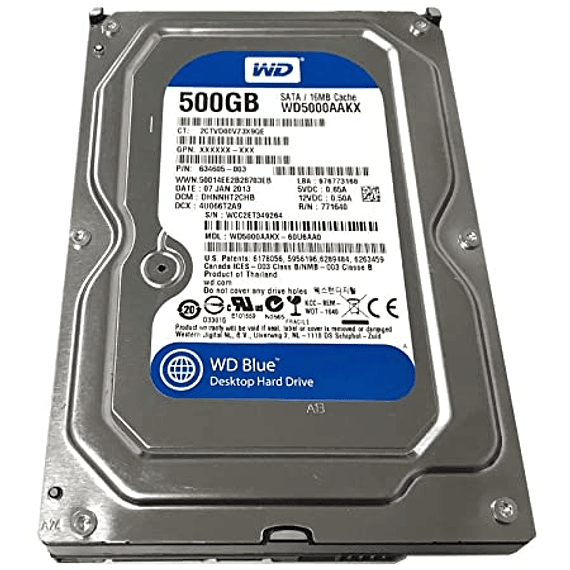 D.DURO 3.5 SATA 500GB 7200 WESTERN DIGITAL 