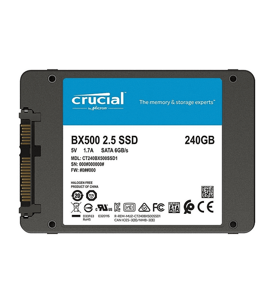 D.DURO SSD 2.5 240GB CRUCIAL SATA 