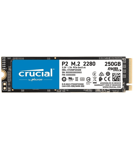 D.DURO SSD NVME 250 GB CRUCIAL M.2 