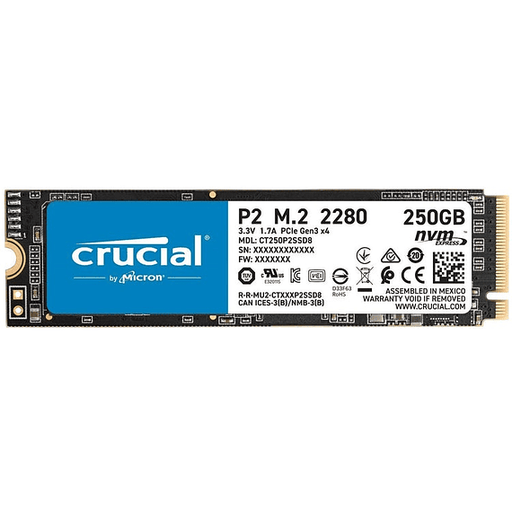 D.DURO SSD NVME 250 GB CRUCIAL M.2 
