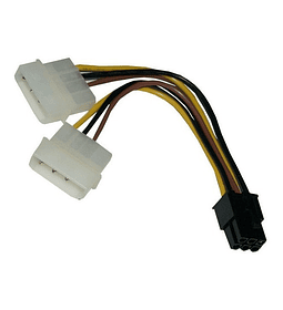 CABLE PODER MOLEX X2 / PCIEX 6P TWC 