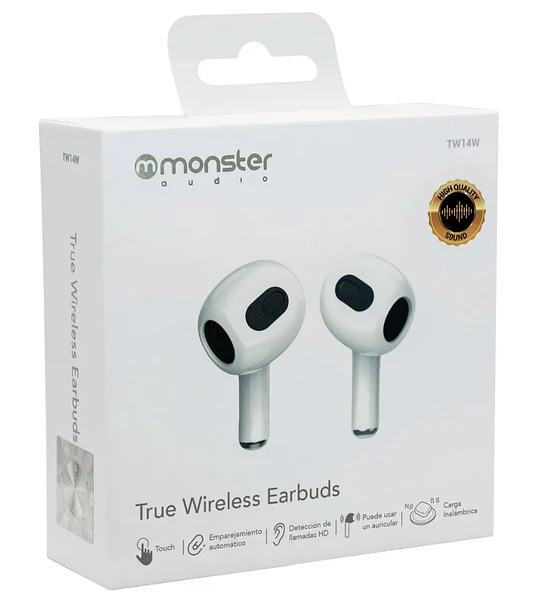 AUDIF WLESS BT MONSTER TRUE WH TW14