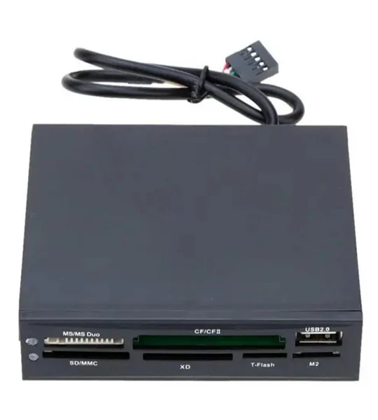 CARD READER INT USB  3.5 BLACK IN