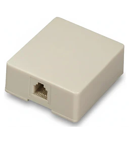 CAJA SOBREPUESTA RJ11 C/MODULO BEIG