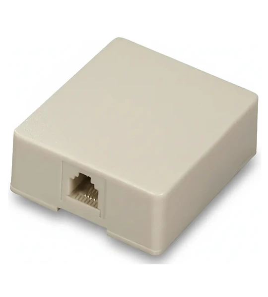 CAJA SOBREPUESTA RJ11 C/MODULO BEIG
