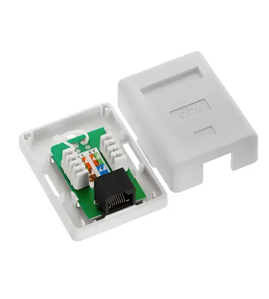 CAJA SOBREPUESTA RJ45 5E SIMPLE MAC