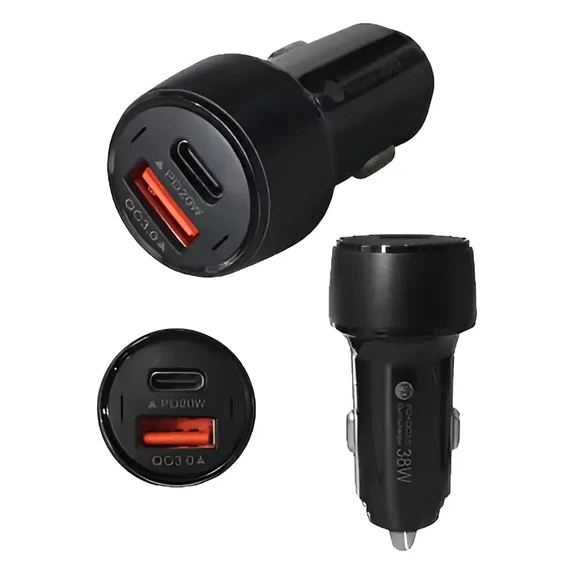 CARG CEL 12V USB A+C 38W TWC