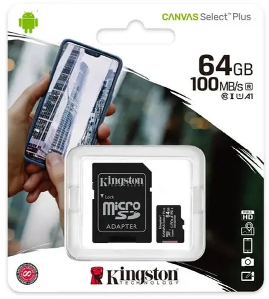 MEM MICRO SD  64GB KINGSTON ADP 100